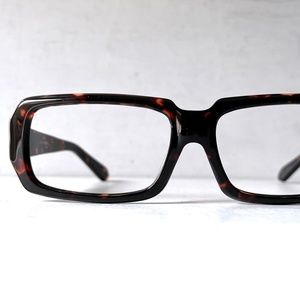 Wide Fit Beatnik 90s Vintage Eyeglass Frames Unisex Mid Century Modern Tortoise